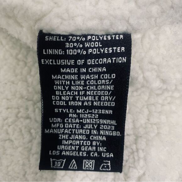 Civil Society Wool Blend Jacket Sherpa Lined Aztec Print Shacket Cabincore Sz L - Picture 4 of 14